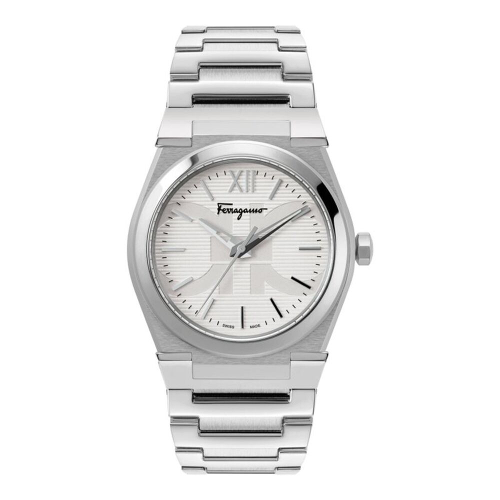 Ferragamo Vega Bracelet Watch Silver Mens